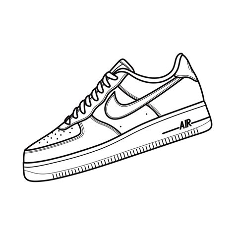 nike air force 1 zeichnen|air force 1 nike drawing.